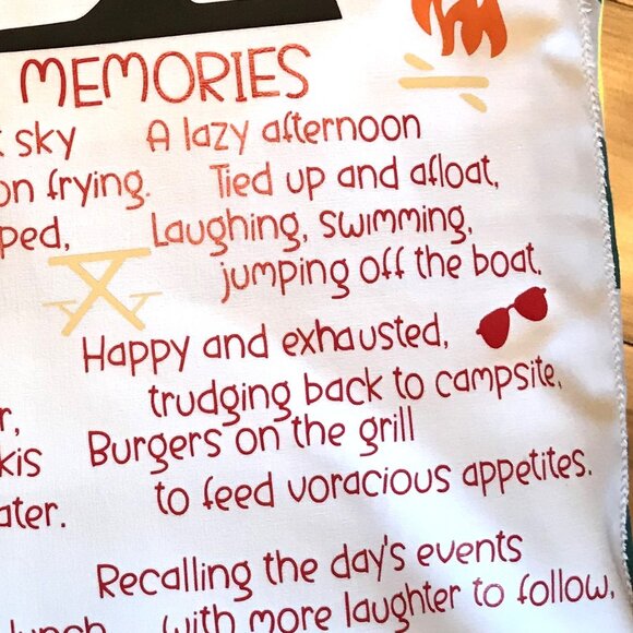 Fishing Boating Pillow Cover: Lake of Ozarks Tent Camping Lakehouse Decor, 18x18 - Picture 9 of 12